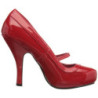Red Shiny 12 cm vintage mary jane pumps hidden platform