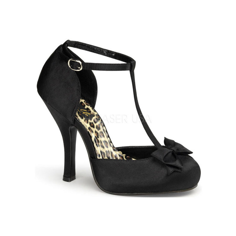 Nero Raso 12 cm retro vintage CUTIEPIE-12 scarpe décolleté con tacchi bassi