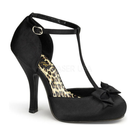 Black Satin 12 cm vintage CUTIEPIE-12 Pumps with low heels