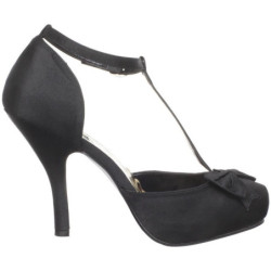 Black Satin 12 cm vintage CUTIEPIE-12 Pumps with low heels