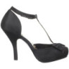Black Satin 12 cm vintage CUTIEPIE-12 Pumps with low heels