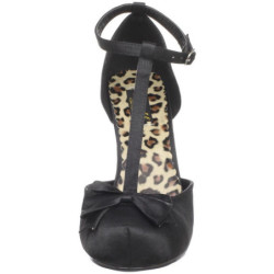 Black Satin 12 cm vintage CUTIEPIE-12 Pumps with low heels