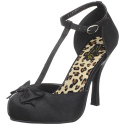 Black Satin 12 cm vintage CUTIEPIE-12 Pumps with low heels