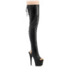Vegan 18 cm ADORE-3017 high heeled lace up thigh high boots