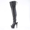 Vegan 18 cm ADORE-3017 high heeled lace up thigh high boots