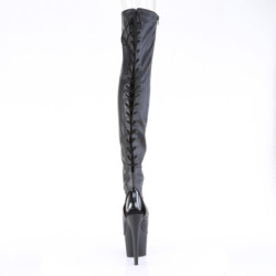 Vegan 18 cm ADORE-3017 high heeled lace up thigh high boots