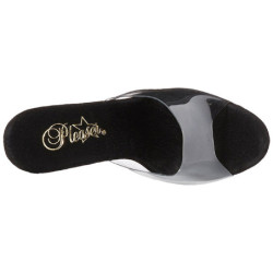 Trasparente 20 cm FLAMINGO-801 Cromo Pantofole Tacco Alto Donna