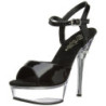 Nero Trasparente 14 cm ALLURE-609 Scarpa Stiletto Alto