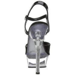 Nero Trasparente 14 cm ALLURE-609 Scarpa Stiletto Alto