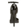 Black Shiny 15 cm DOMINA-402 Pumps with low heels