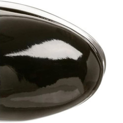 Stivali anni 70 vernice nera 13 cm disco abba stivali plateau e tacchetti