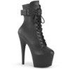 Vegan platform 18 cm ADORE-STR lace up ankle booties in black