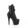 Vegano 18 cm ADORE-STR Stivali alla caviglia e plateau con stringati in nero