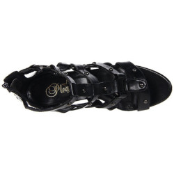 Nero gladiatore 15 cm DELIGHT-682 Sandali Tacco Altissimo