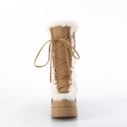 Faux Fur Trim 7 cm CUBBY-311 lolita boots platform in brown