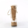 Faux Fur Trim 7 cm CUBBY-311 lolita boots platform in brown