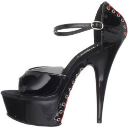 Rosso 15 cm DELIGHT-660FH Corsetto Calzature Tacchi Alti