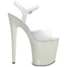 White Shiny 20 cm FLAMINGO-809 High Heels Platform