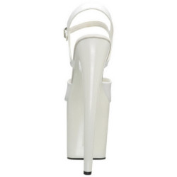 White Shiny 20 cm FLAMINGO-809 High Heels Platform