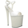White Shiny 20 cm FLAMINGO-809 High Heels Platform