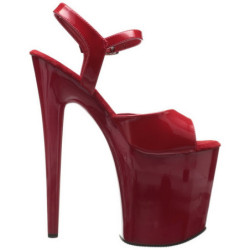 Red Shiny 20 cm FLAMINGO-809 High Heels Platform