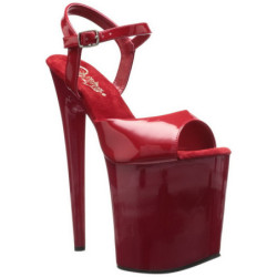 Red Shiny 20 cm FLAMINGO-809 High Heels Platform