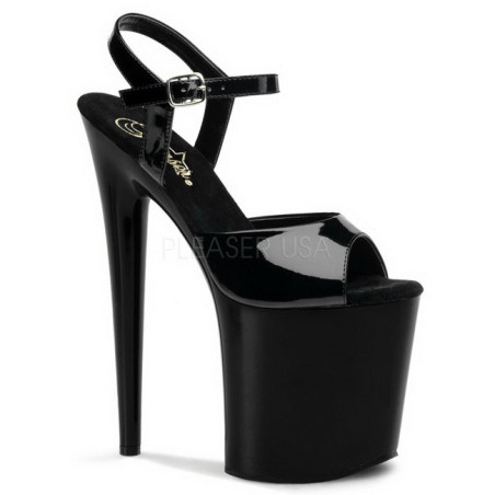 Black Shiny 20 cm FLAMINGO-809 High Heels Platform
