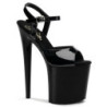 Black Shiny 20 cm FLAMINGO-809 High Heels Platform