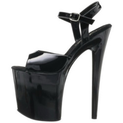 Black Shiny 20 cm FLAMINGO-809 High Heels Platform