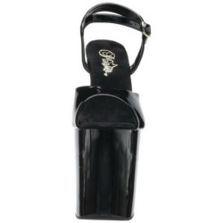 Nero Vernice 20 cm FLAMINGO-809 Tacchi Alti Plateau