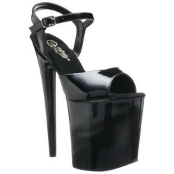 Black Shiny 20 cm FLAMINGO-809 High Heels Platform