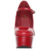 Rosso Vernice 15 cm PLEASER DELIGHT-687 Plateau Scarpe Décolleté