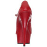 Rosso Vernice 15 cm PLEASER DELIGHT-687 Plateau Scarpe Décolleté