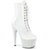 BEJ-1020-7 - 18 cm pleaser high heels ankle boots strass white