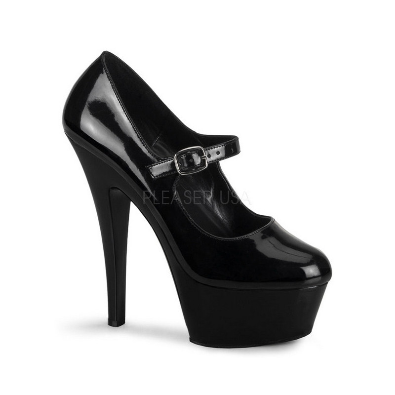 Nero Vernice 15 cm KISS-280 Scarpe da donna con tacco altissime