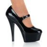 Black Varnish 15 cm KISS-280 Womens Shoes with High Heels