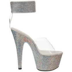Trasparente Strass 18 cm BEJEWELED-712RS Plateau Sandali Tacco Altissimo