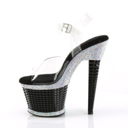 Transparent platform 18 cm SPECTATOR-708RS pleaser high heels sandals