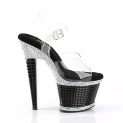 Transparent platform 18 cm SPECTATOR-708RS pleaser high heels sandals