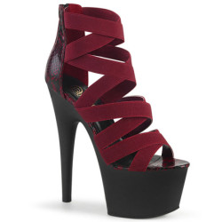 Burgundy elasticated band 18 cm ADORE-748SP pleaser women's shoes