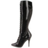 Black Shiny 13 cm SEDUCE-2020 High Heeled Womens Boots for Men