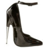 Black Shiny 15 cm SCREAM-12 Women Pumps Shoes Stiletto Heels