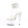 Silver rhinestone 18 cm ADORE-791-2RS pleaser high heels ankle cuff