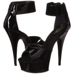 Black Shiny 15 cm Pleaser DELIGHT-670-3 High Heels Platform