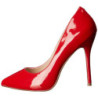 Red Shiny 13 cm AMUSE-20 pointed toe stiletto pumps