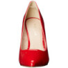 Red Shiny 13 cm AMUSE-20 pointed toe stiletto pumps