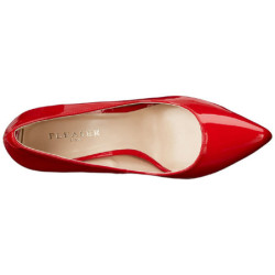 Red Shiny 13 cm AMUSE-20 pointed toe stiletto pumps
