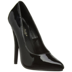 Black Shiny 15 cm DOMINA-420 pointed toe high heel stilettos
