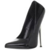 Black Shiny 16 cm DAGGER-01 Women Pumps Shoes Stiletto Heels
