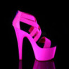 Rosa neon 18 cm Pleaser ADORE-769UV scarpe con tacchi da pole dance
